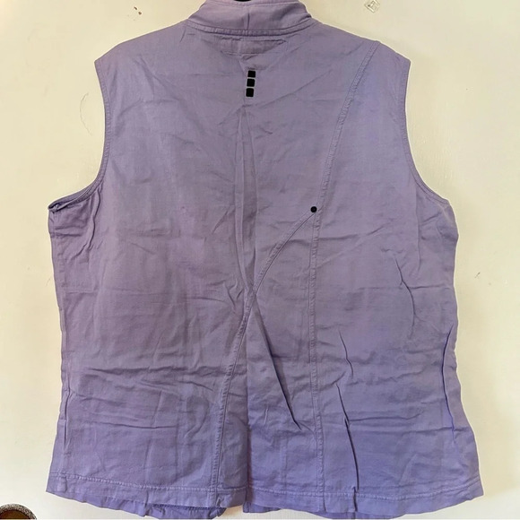 Jamie Sadock Golf Tennis Top size XL Yellow Purple Sleeveless Buttons - Picture 6 of 8